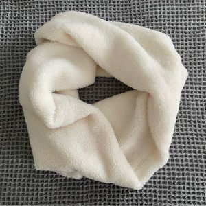 Off white polyester infinity scarf one size fits most